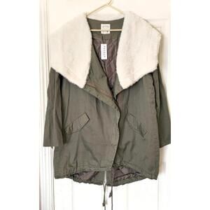 New w Tags LA Hearts x PacSun Utility Coat Parka Women's Large Olive Green